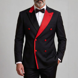 Men's Color-Block Double-Breasted Light Business Suit | Anvare