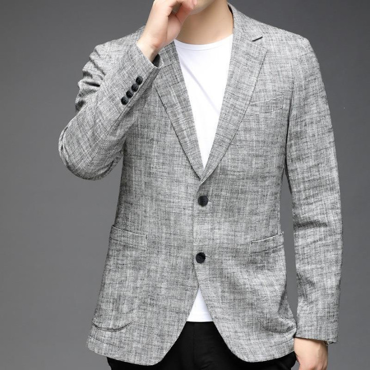 Minimalist Elegant Long-sleeve Jacket With A Mens Suit Collar | Anvare
