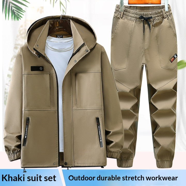 Mens Windproof Outdoor Mountaineering Jacket Set | Anvare