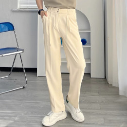 Mens Casual Loose-fit Straight-leg Drawstring Trousers | Anvare