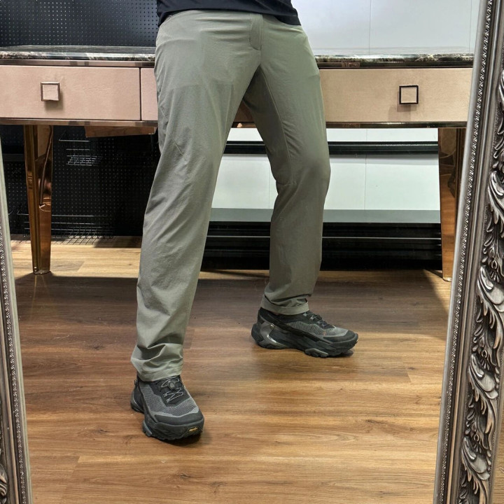 Men Straight Fit Tech Wear Pants Lightweight Quick Dry Water Repellent Stretch Nylon Trousers Wrinkle Free Business Office Ca | 