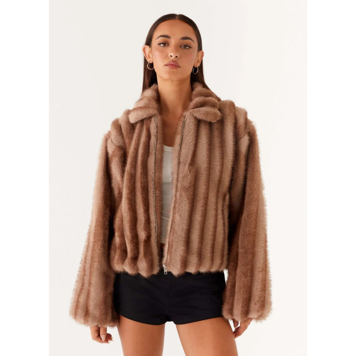 New Eco-friendly Faux Fur Coat For Womenwarm Outerwear | Anvare