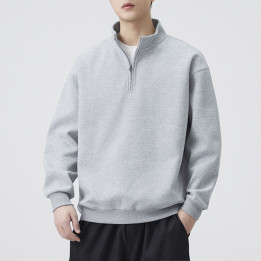 AutumnWinter Japanese-style Retro Mens Stand-collar Zip-up Long-sleeve Hoodie | Anvare