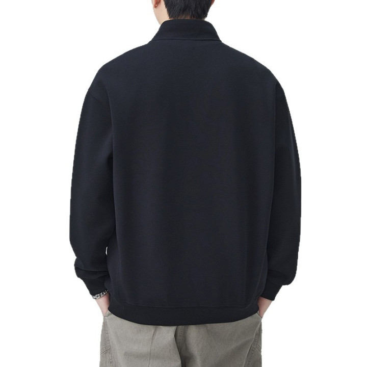 AutumnWinter Japanese-style Retro Mens Stand-collar Zip-up Long-sleeve Hoodie | Anvare