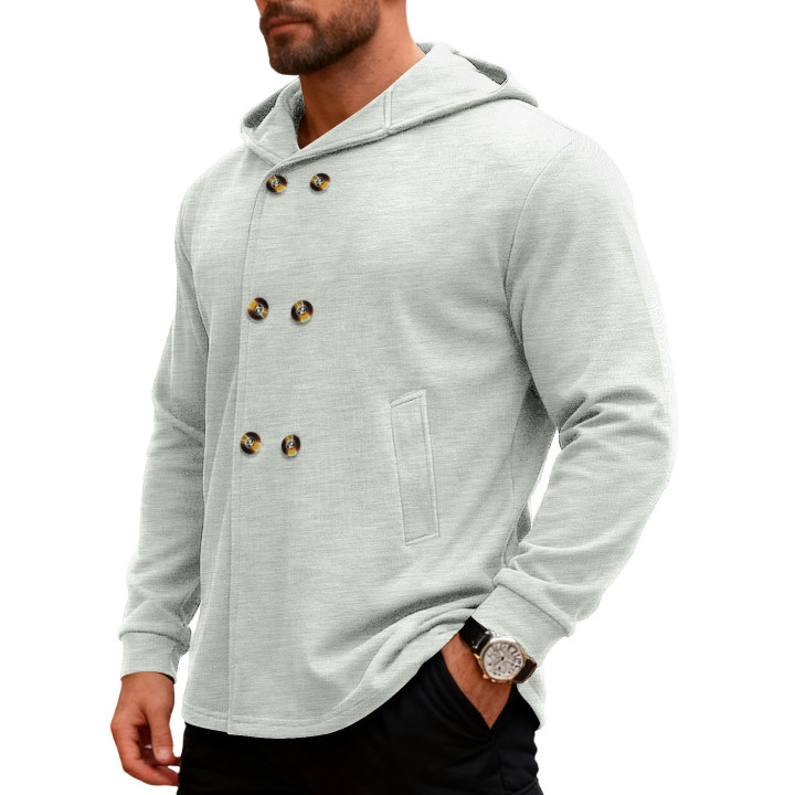 Mens Mid-Length Slim-Fit Hooded Trench Coat | Anvare