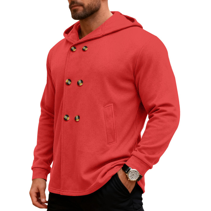 Mens Mid-Length Slim-Fit Hooded Trench Coat | Anvare