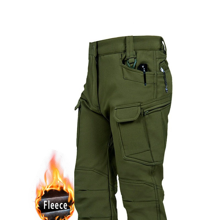 Factory Direct Sale Ix7 Fleece-Lined Tactical Pants Men's Winter Outdoor Jacket Thickened Warm Military Fan Cargo Pants | Anvare