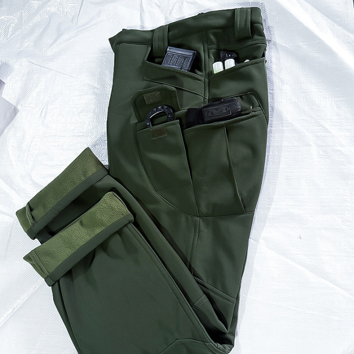 Factory Direct Sale Ix7 Fleece-Lined Tactical Pants Men's Winter Outdoor Jacket Thickened Warm Military Fan Cargo Pants | Anvare