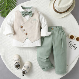 Baby Spring And Autumn Faux Vest Long-sleeve Boys Set | Anvare