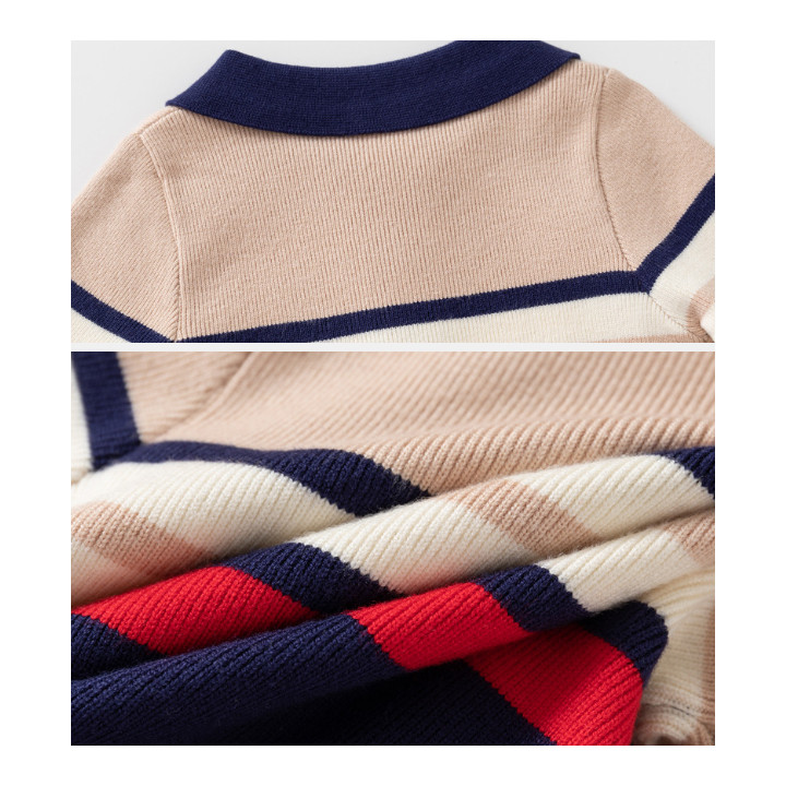 Fashionable Childrens Clothing Boys Lapel Sweater | Anvare