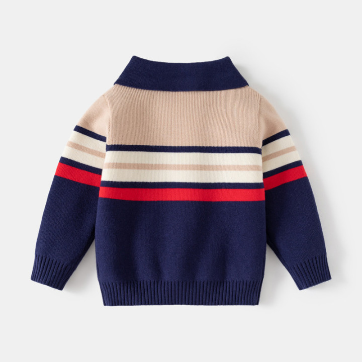 Fashionable Childrens Clothing Boys Lapel Sweater | Anvare