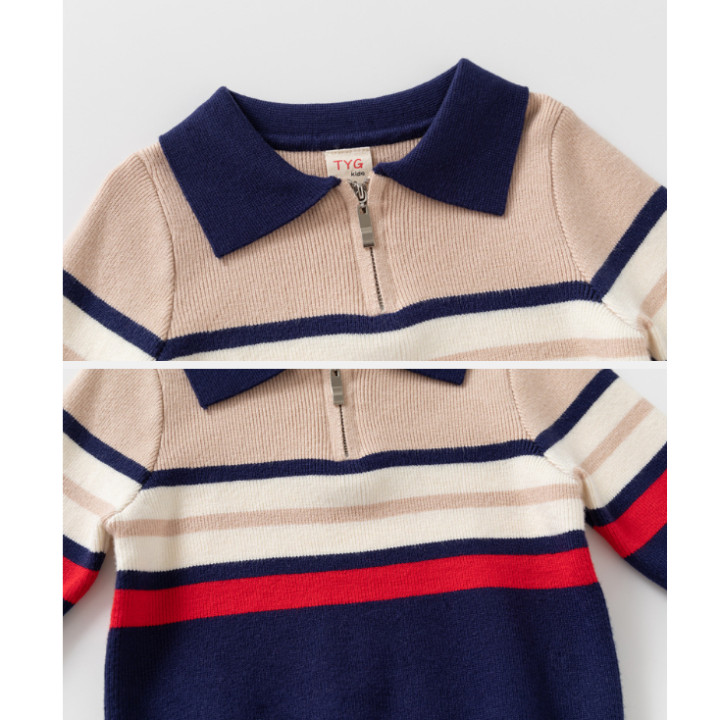 Fashionable Childrens Clothing Boys Lapel Sweater | Anvare