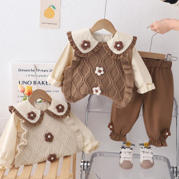 Baby Girl Spring Outfit Set Stylish Childrens Sweater Vest | Anvare