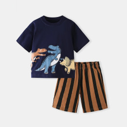 Round-neck Two-piece Outfit For Boys | Anvare