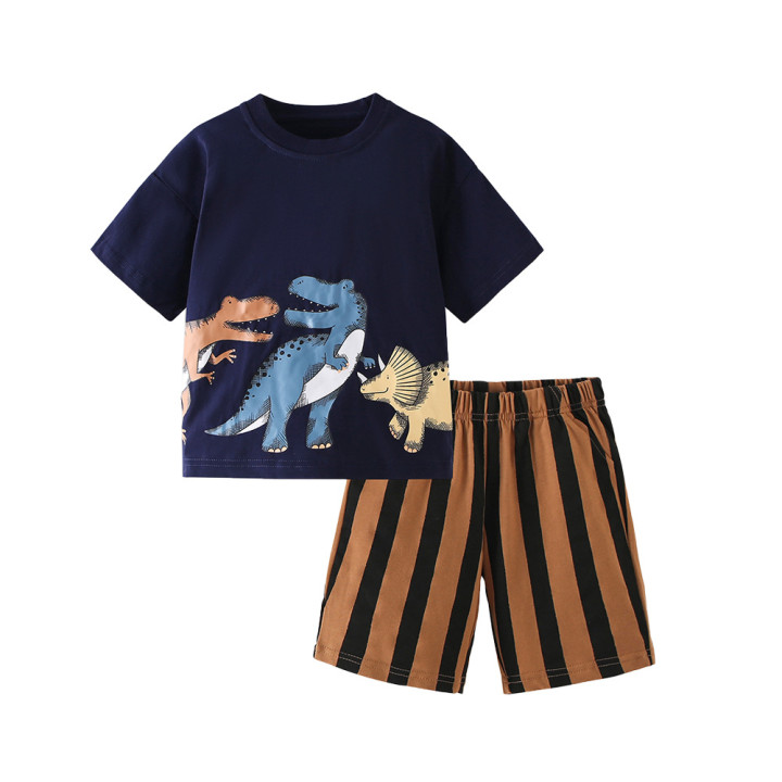 Round-neck Two-piece Outfit For Boys | Anvare