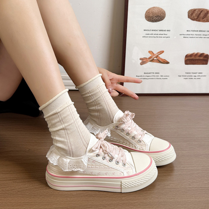 Girls' 2026 Spring & Summer New Canvas Shoes, Versatile Classic Low-Top White Sneakers, Casual Student Skate Shoes | Anvare