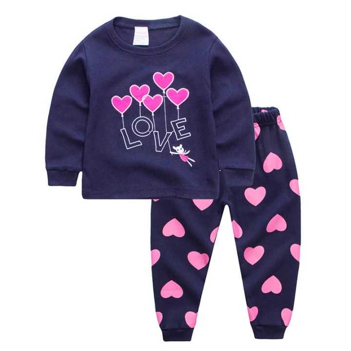 Long-sleeve Girls And Childrens Homewear Set | Anvare