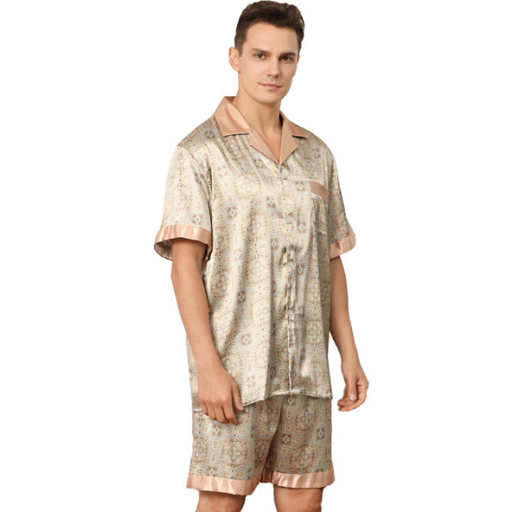 Men's Summer Printed Short-sleeved Shorts Pajamas | Anvare