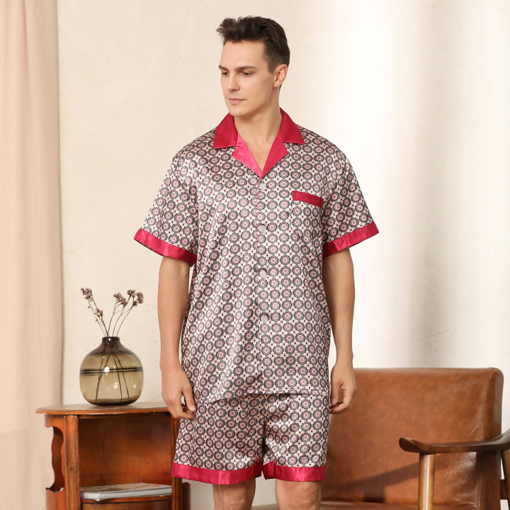 Men's Summer Printed Short-sleeved Shorts Pajamas | Anvare