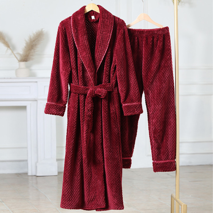 Flannel Comfortable Thermal Pajamas Suit | Anvare