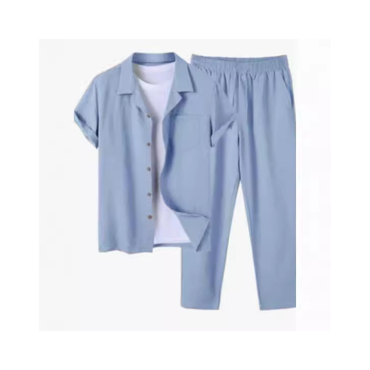 New Digital Men's Cotton And Linen Shirt Outfit | Anvare
