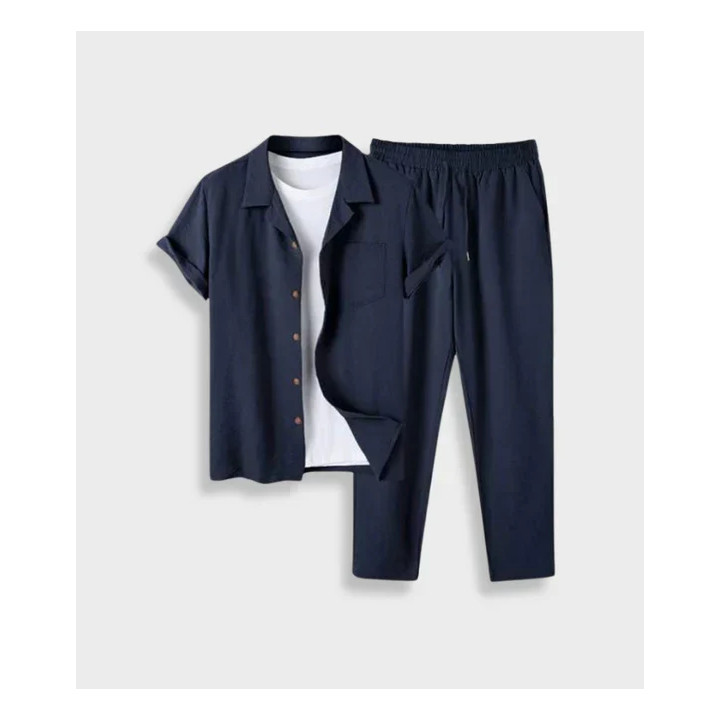 New Digital Men's Cotton And Linen Shirt Outfit | Anvare