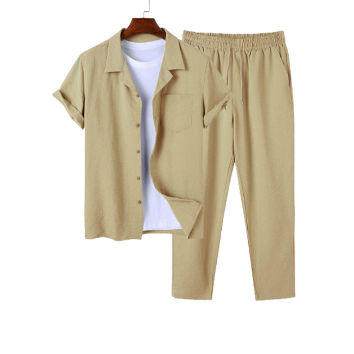 New Digital Men's Cotton And Linen Shirt Outfit | Anvare