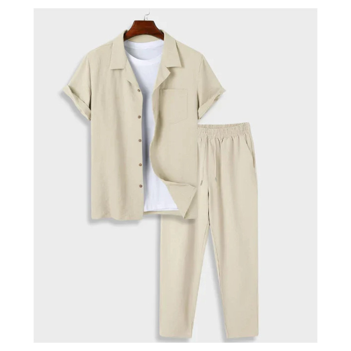 New Digital Men's Cotton And Linen Shirt Outfit | Anvare