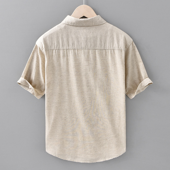 Thin Menswear Linen Short Sleeve Shirt | Anvare