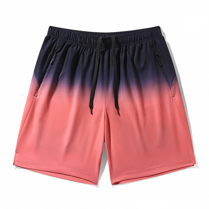 Summer Thin Ice Silk Shorts Men's Gradient Sports Beach Pants | Anvare