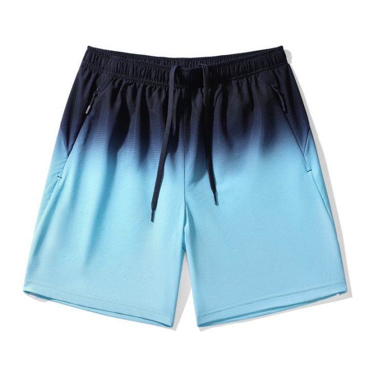 Summer Thin Ice Silk Shorts Men's Gradient Sports Beach Pants | Anvare