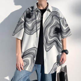 Summer Menswear Shirt Hong Kong Style Fashionable Temperament Short Sleeve | Anvare