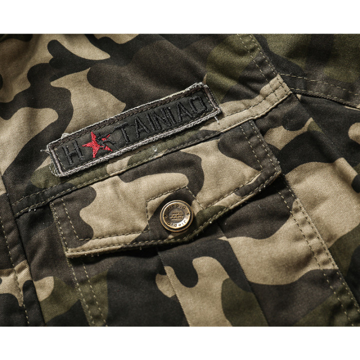 Casual Men's Jacket Camouflage Printed Outerwear | Anvare