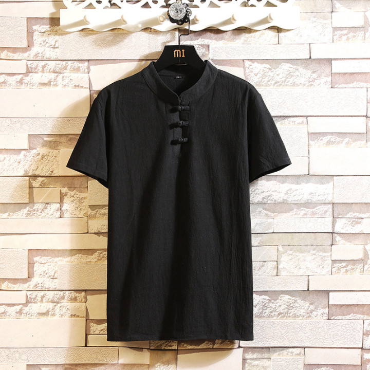 Men's Linen Shorts Short Sleeve Suit Chinese Style | Anvare