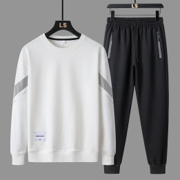 Round Neck Sweater Pants Men's Casual Sweatshirt Outfit | Anvare