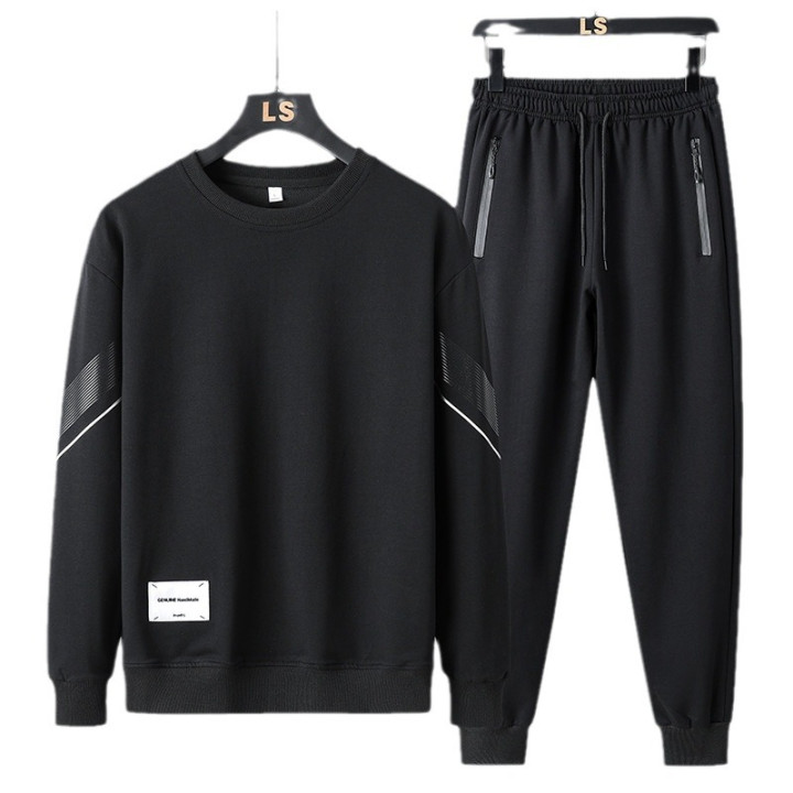 Round Neck Sweater Pants Men's Casual Sweatshirt Outfit | Anvare