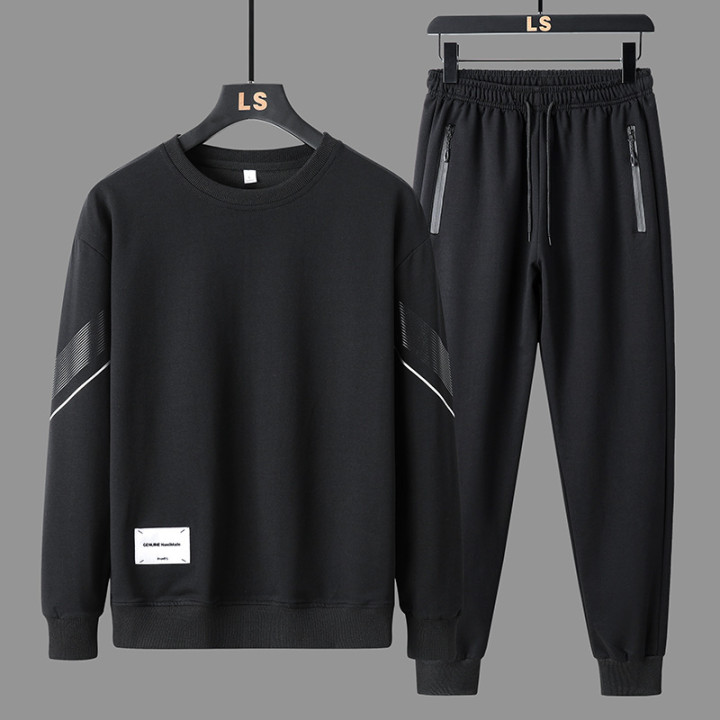 Round Neck Sweater Pants Men's Casual Sweatshirt Outfit | Anvare