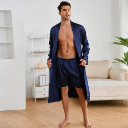 Men's Robes Shorts Suit Solid Color Homewear | Anvare