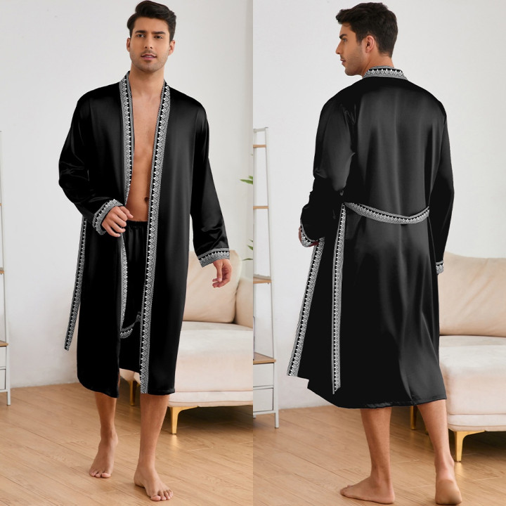 Men's Robes Shorts Suit Solid Color Homewear | Anvare