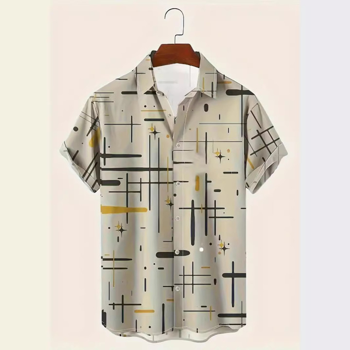 Fashion Printed Shirt Summer Menswear Printing | Anvare