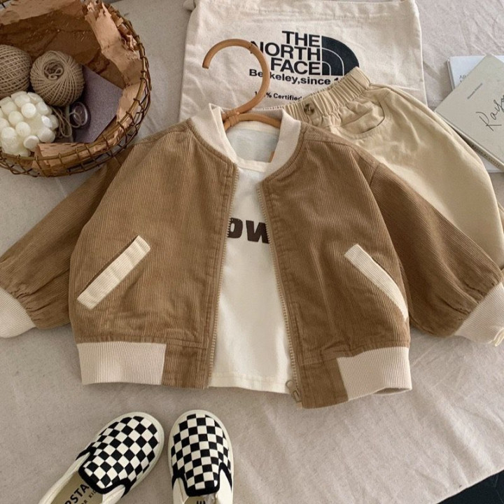 Kids' Overcoat Spring Clothing Japanese And Korean Corduroy | Anvare
