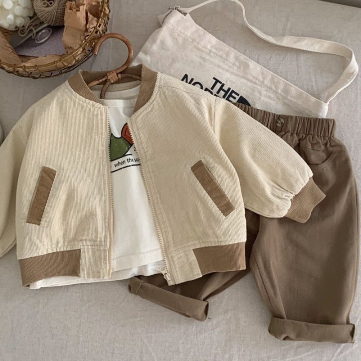 Kids' Overcoat Spring Clothing Japanese And Korean Corduroy | Anvare