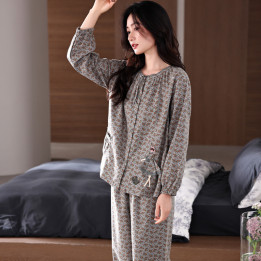 Fashion Women's Loose All Cotton Pajamas Suit | Anvare